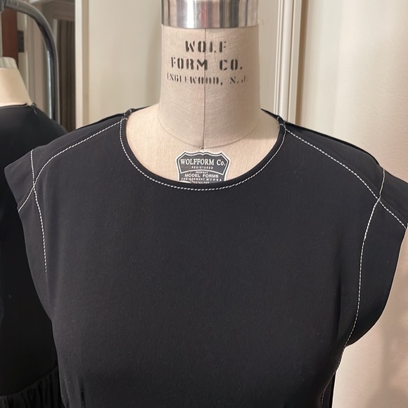 Derek Lam 10 Crosby Black Sheath Dress Size 2 - Picture 4 of 9